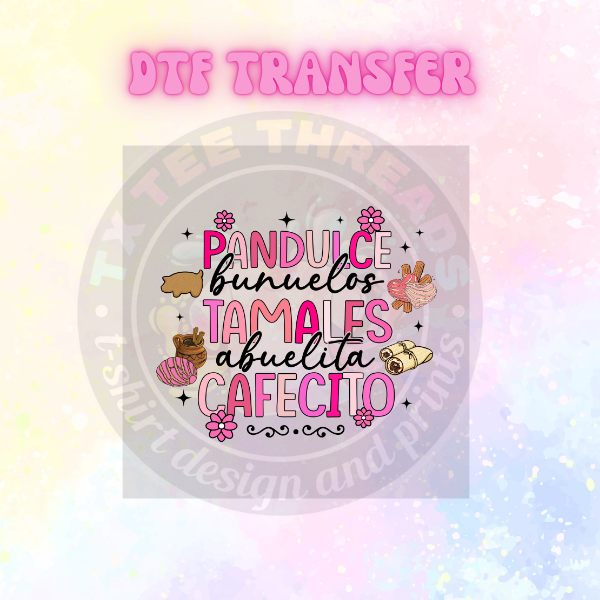 Spanish Christmas DTF SINGLE transfers