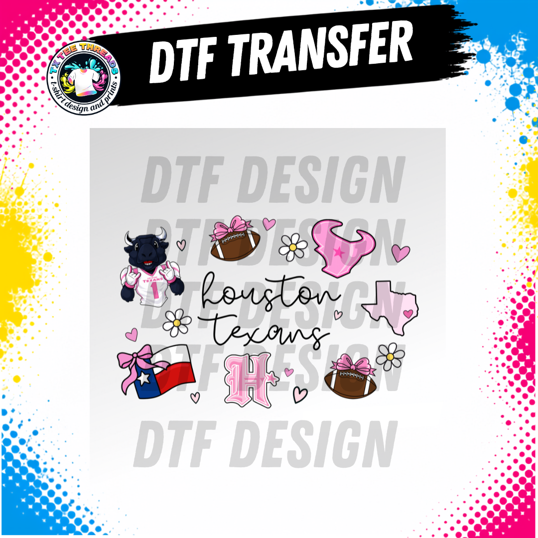 HOU doodle dtf transfer