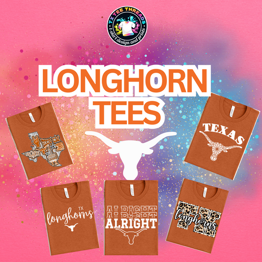 Long Horn Spirit Shirt- Texas Burnt Orange Tee