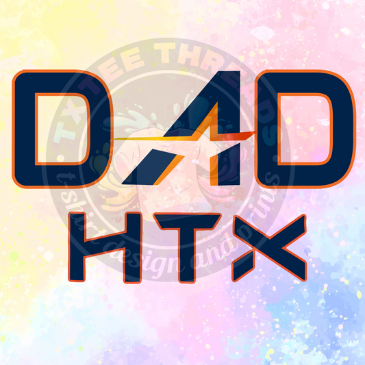 DAD HTX Baseball PNG Digital Download (no physical product)