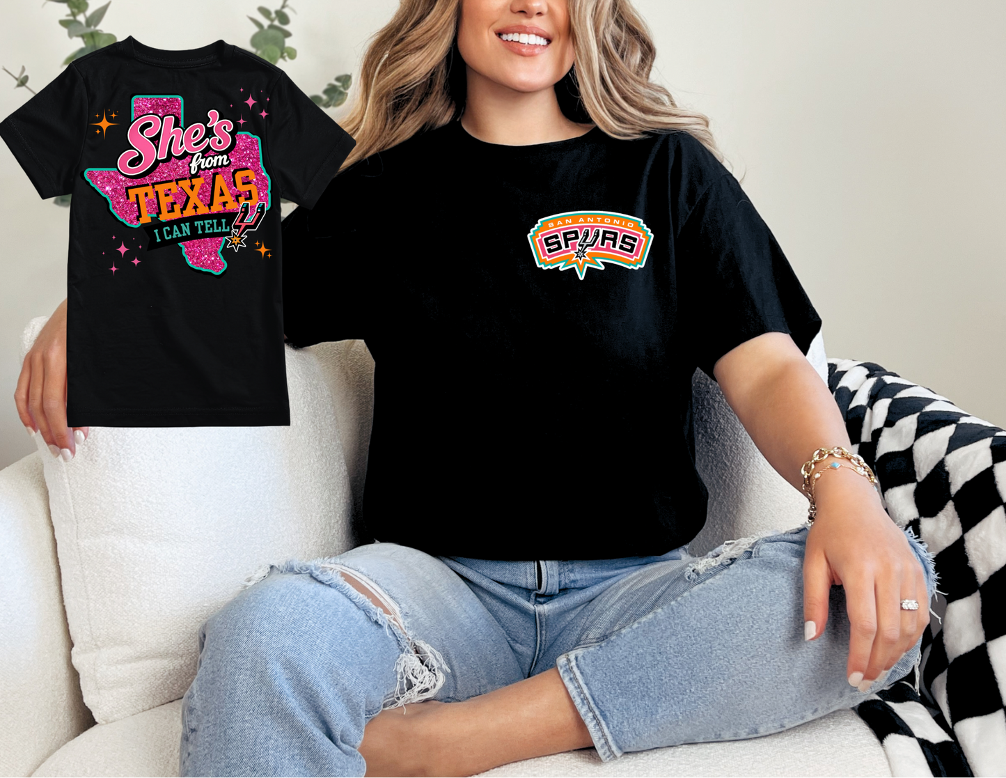 She's from texas spurs T-Shirt