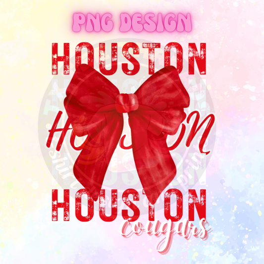 Houston Red Bow PNG