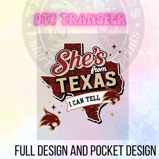 She’s from texas bobcat DTF transfer only