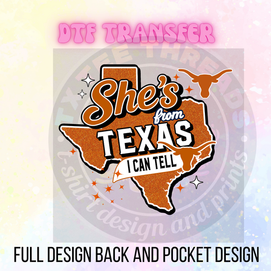 She’s from texas longhornDTF Transfer Only