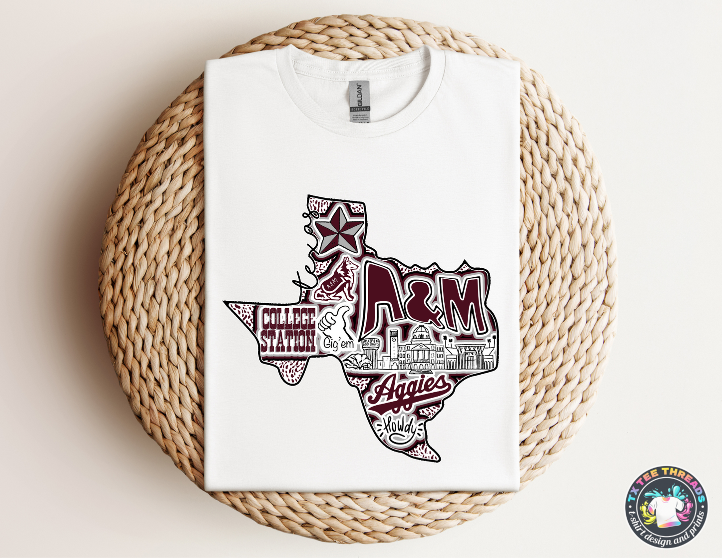 Texas Maroon State unisex t-shirt